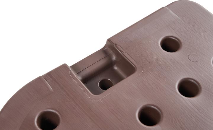 Actual product image Beliani Weighting plates for parasol stand brown 4 pieces fillable CARIA