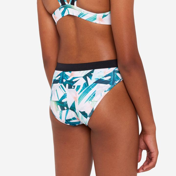 Actual product image Olaian Bikini-Hose Mädchen 900 Buddy rosa/geblümt