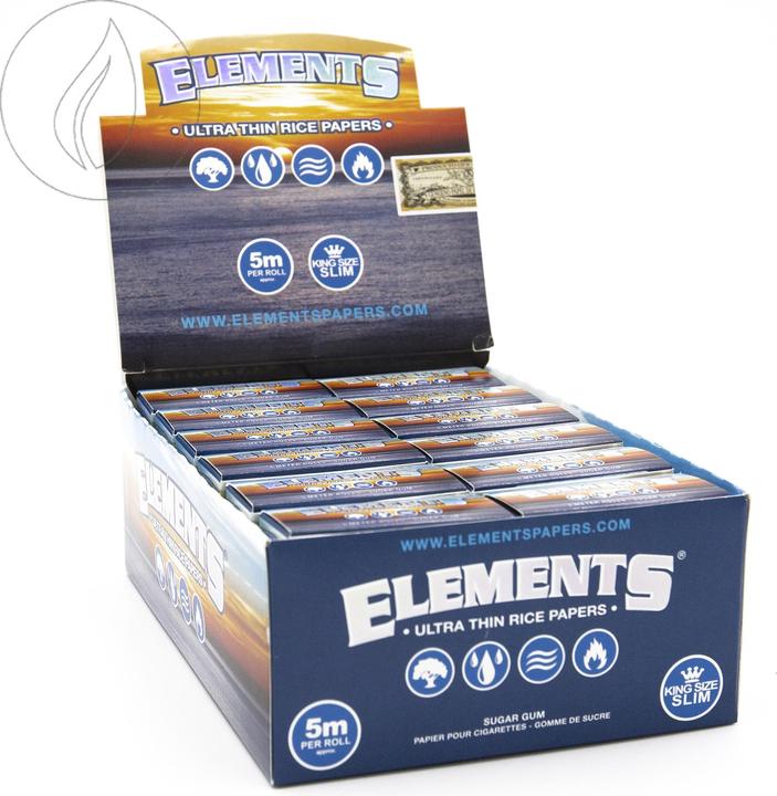 Actual product image Elements Blue Rolls King Size Slim Box