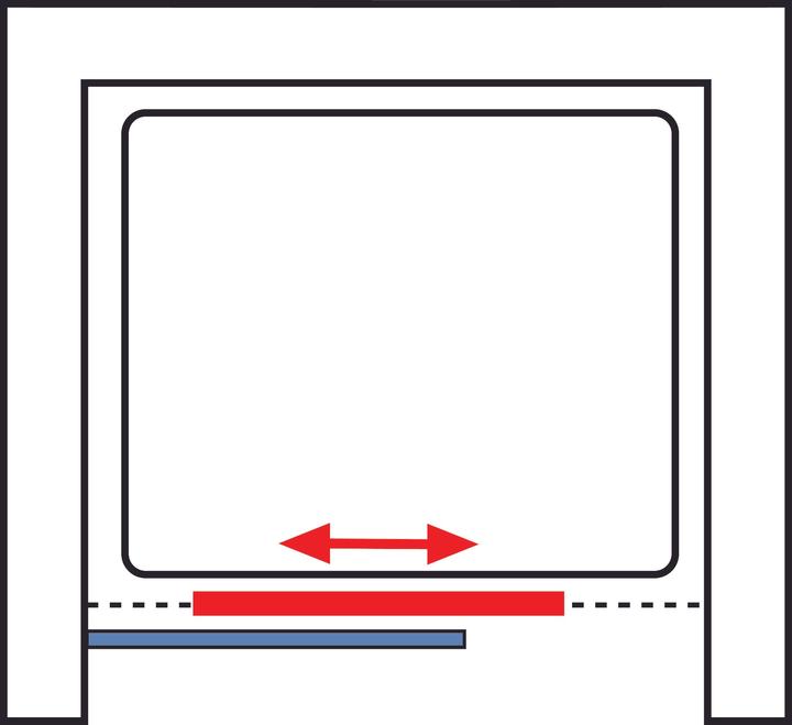 Actual product image Schulte Sliding door in MasterClass recess (140 cm, 2 cm, 200 cm)