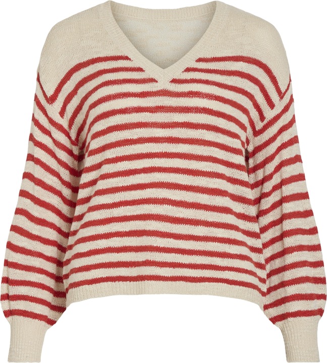 Vila V-Ausschnitt Strickpullover (L)