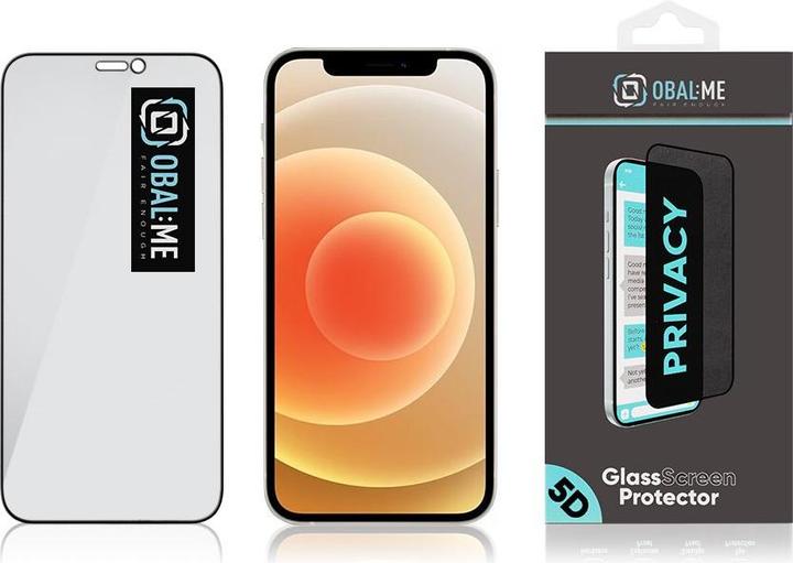Produktbild Obal:Me Privacy 5D Glass Screen Protector for Apple iPhone 12 Mini Black (1 Stk., Apple iPhone 12 mini)