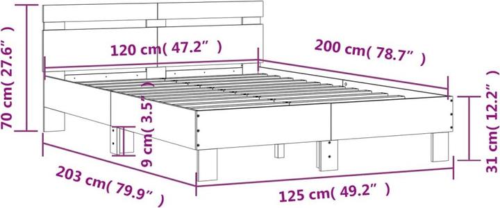 Image du produit vidaXL Bettgestell (200 x 200 cm)