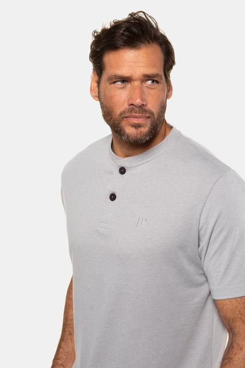 Actual product image JP1880 2 Pack of Three Button Short Sleeve Cotton Henley Tee (4XL)