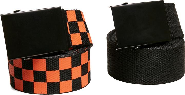 Produktbild Urban Classics Check And Solid Canvas Belt 2-Pack (S, M)