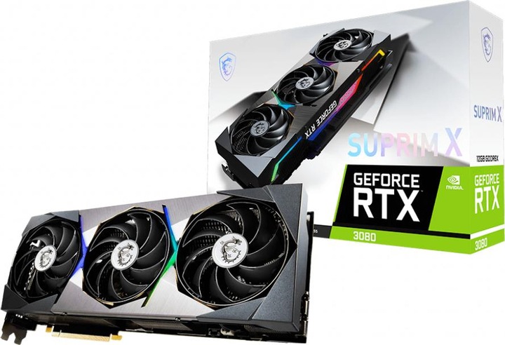 Actual product image MSI GeForce RTX 3080 SUPRIM X LHR (12 GB)