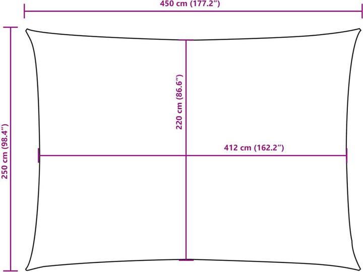 Produktbild vidaXL Sonnensegel (250 x 450 cm)