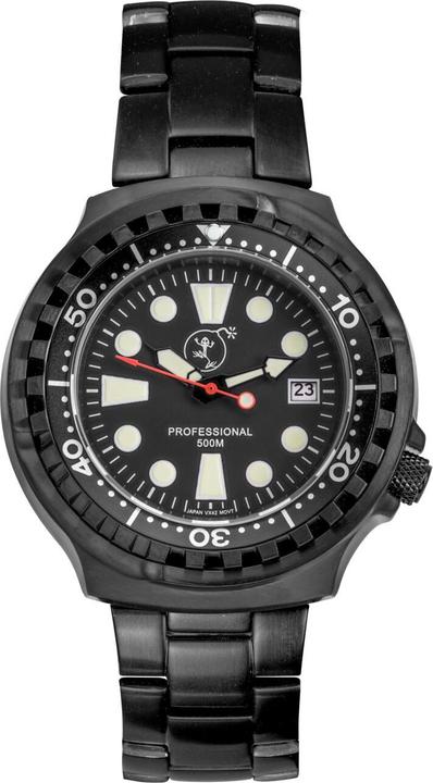 Bombfrog Professional 500 Taucheruhr, Edelstahl, schwarz (Orologio sub)