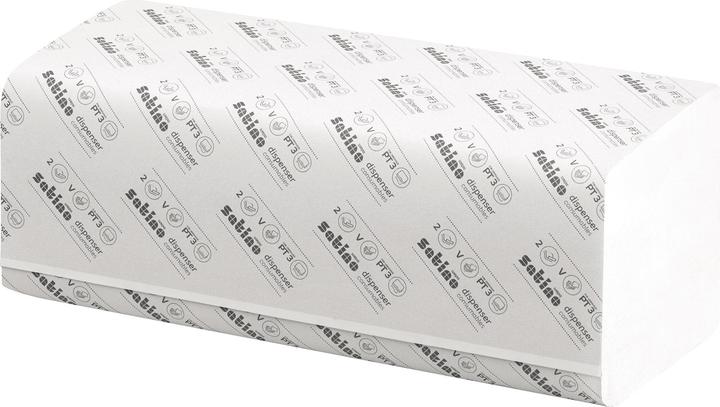 Produktbild Wepa Handtuchpapier Comfort, 250 x 230 mm, hochweiss 2-lagig Tissue, V-Falzung, 100% Recycling, Volumen- (20 x)