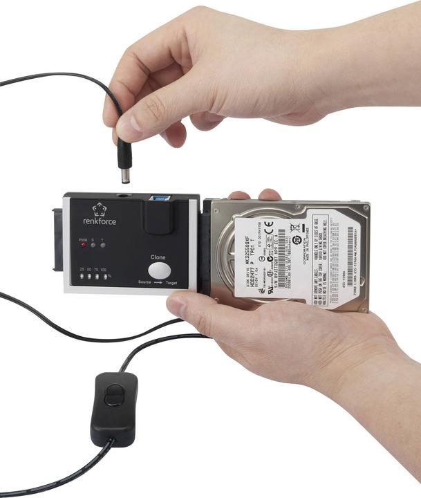 Actual product image Renkforce 1-fold hard disk copy station