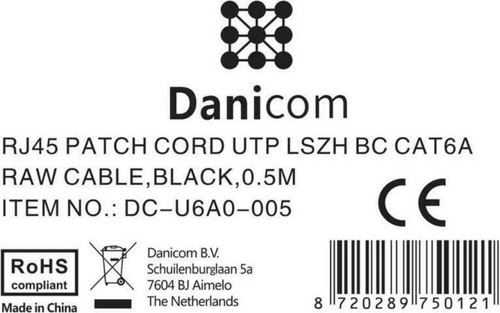 Produktbild Dsit CAT6a Netzwerkkabel 100% Kupfer (CAT6a, 0.50 m)