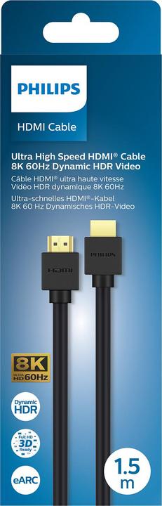 Actual product image Philips Cable HDMI 2.1, 8K 60Hz, 48 Gbps, dynamic HDR with 1.5 m Ethernet (1.50 m)