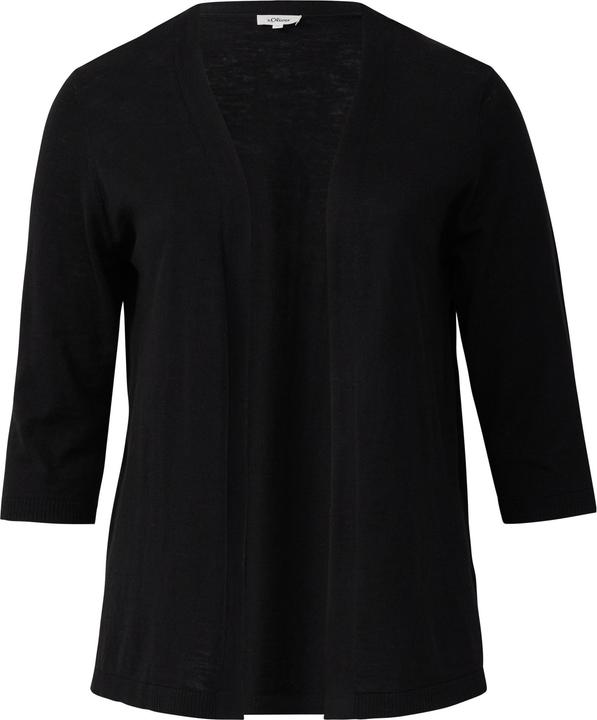 Produktbild s.Oliver Strickjacke Feinstrick-Cardigan aus Baumwolle mit 3/4-Ärmeln (44)