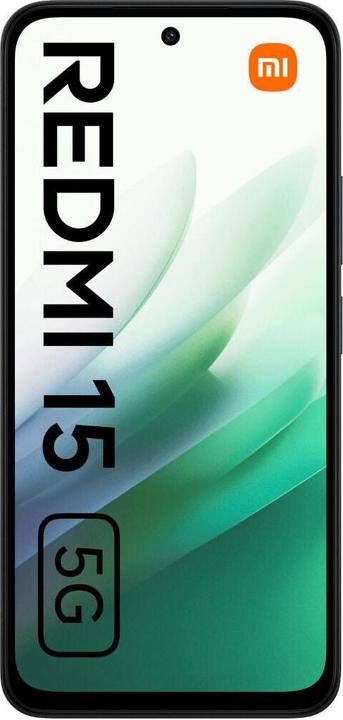 Actual product image Xiaomi Smartphone Redmi 15 5G Midnight Black 4GB RAM 128GB ROM (128 GB, Midnight Black, 6.90", Hybrid Dual SIM, 5G)