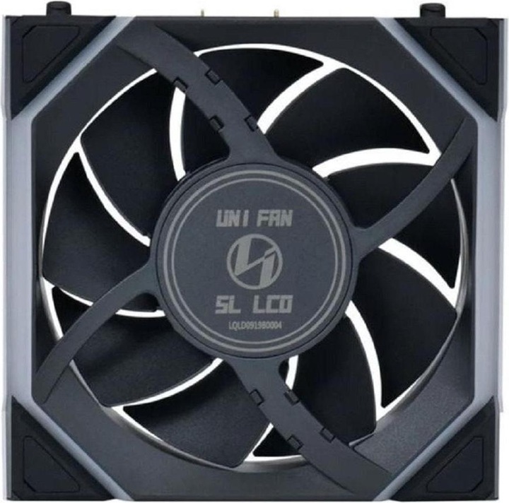 Produktbild Lian-Li UNI FAN SL Wireless LCD Lüfter, ARGB, PWM - 120 mm, schwarz (120 mm, 1 x)