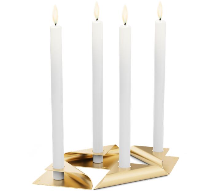 Actual product image Höfats SQUARE CANDLE gold, VE 4