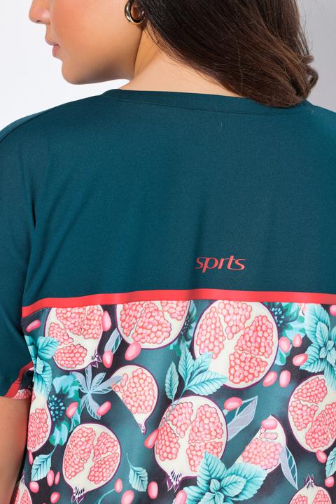 Image du produit Ulla Popken T-shirt oversize technique. Décolleté carré et manches courtes (50, 52)