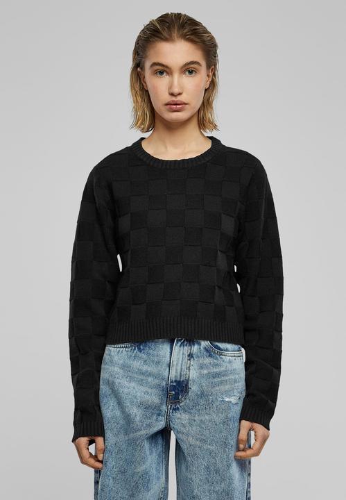 Produktbild Urban Classics Ladies Check Knit Sweater - 126785 (XL)