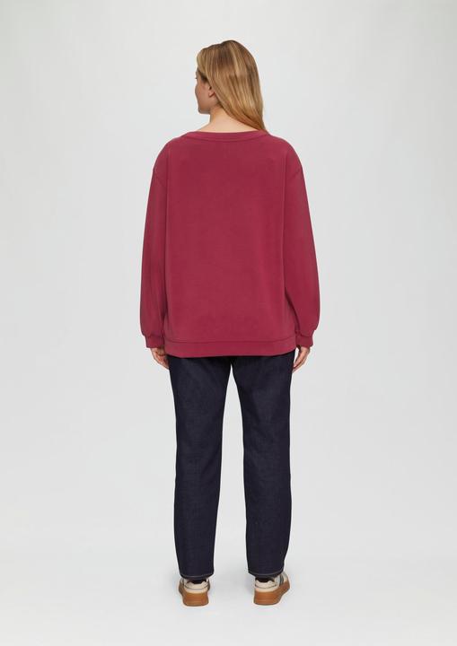 Produktbild s.Oliver Sweatshirt Scuba-Sweatshirt mit V-Ausschnitt (48)