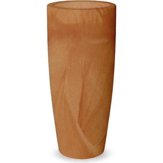 Newgarden, Blumentopf, BAMBU 90 Pflanzkübel XXL gross doppelwandig rund, hoch ø40x90cm terrakotta 16L outdoor