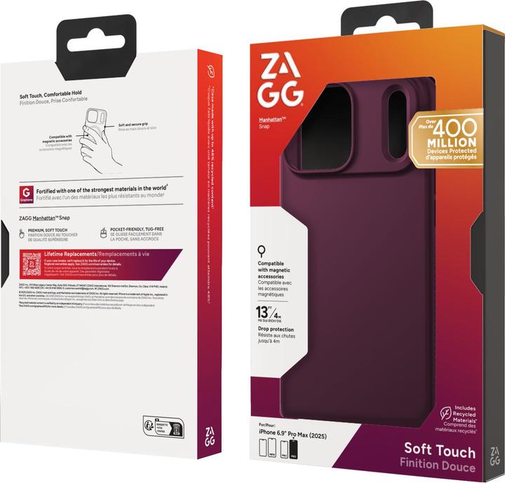 Actual product image Zagg Case für Apple iPhone 17 Pro Max Manhattan Snap black cherry (Apple iPhone 17 Pro Max)