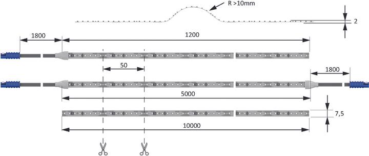 Actual product image Halemeier LED strips Versa Inside 160 / 24 V (Neutral White, 1000 cm, Indoor)