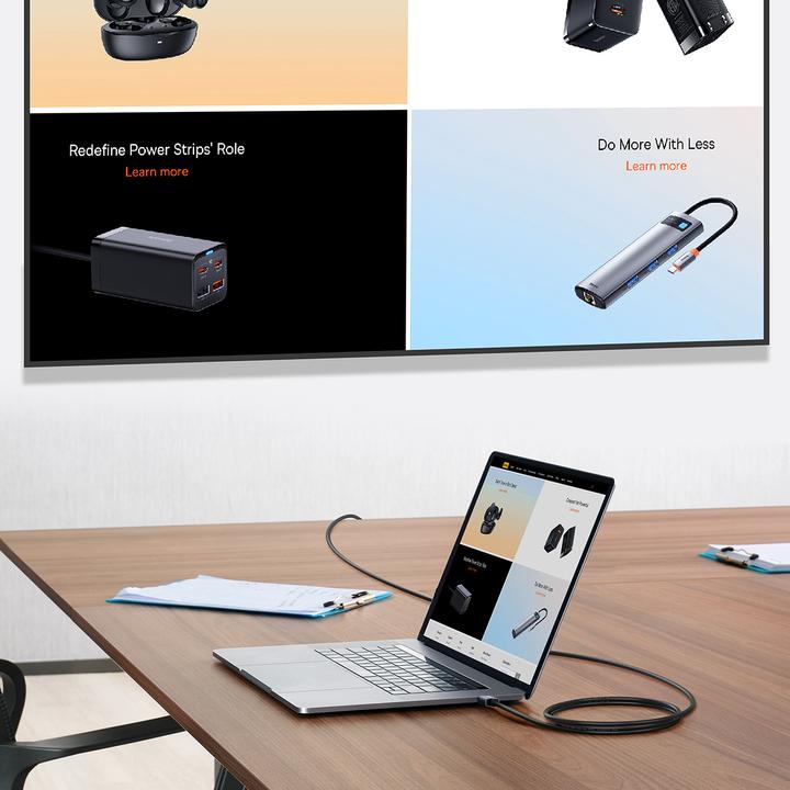 Image du produit Baseus Câble HDMI série haute définition, 8K 1m (Noir) (1 m, HDMI, 2.0)