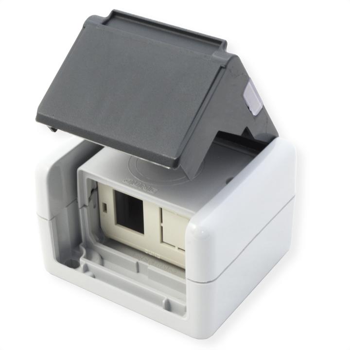 Actual product image Telegärtner Network socket surface mount CAT 5e, CAT 6, CAT 6A Gray (H02000a0070)