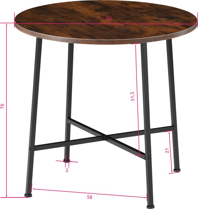 Actual product image tectake Ennis (80 x 80 x 70 cm)