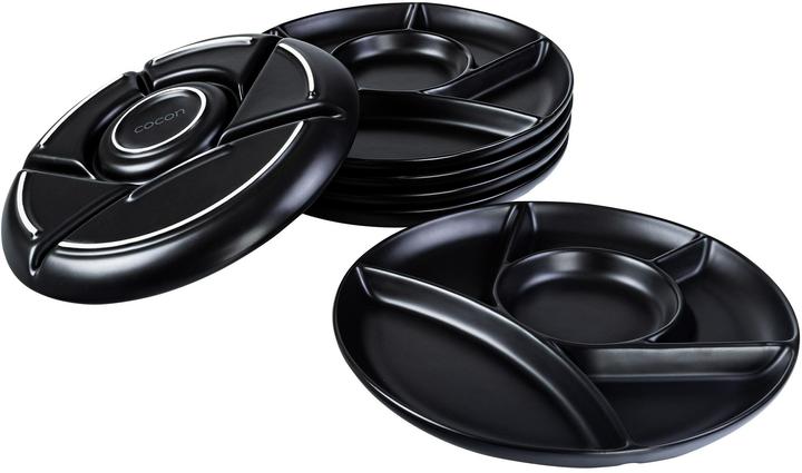 Produktbild Cocon Fondueteller 6 Stück Schwarz matt