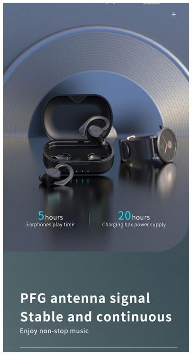Actual product image Intezze CORE In-ear Bluetooth Handsfree Headphones with Charging Case Black