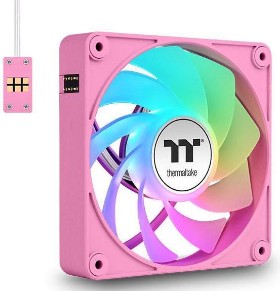 Thermaltake TT CT140 EX Reverse ARGB PC Cooling Fan 3 Pack Pink (140 mm, 3 x)