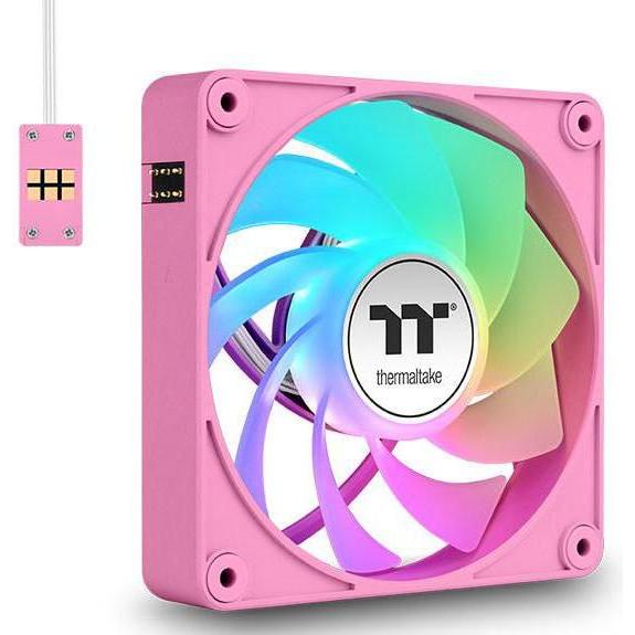 Thermaltake TT CT140 EX Reverse ARGB PC Cooling Fan 3 Pack Pink (140 mm, 3 x), Ventola PC, Pink