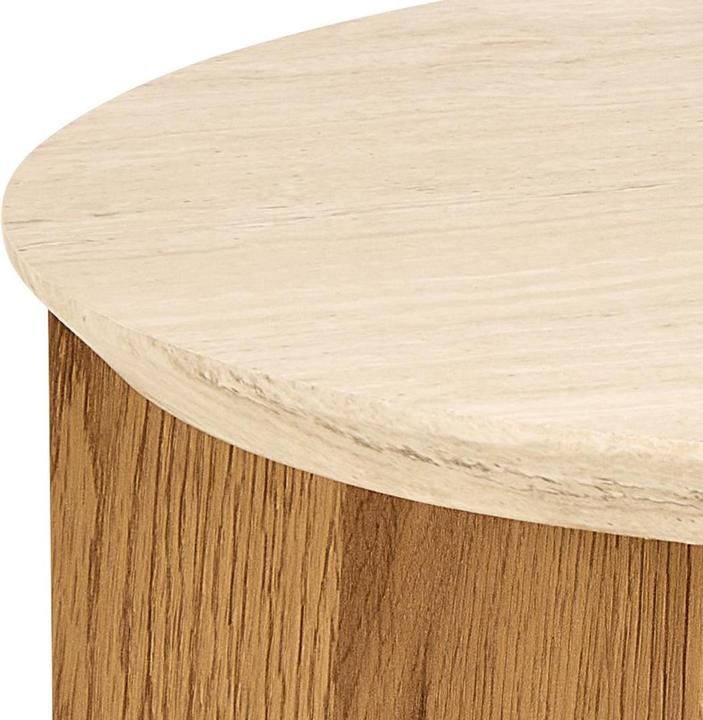 Actual product image AC Design Dockland-Beistelltisch Alea-Stoff grün 61, Basis (Ø 50 x 50 cm)