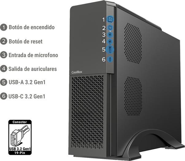 Actual product image CoolBox PC micro ATX T313 Slim (mATX, Mini-ITX)
