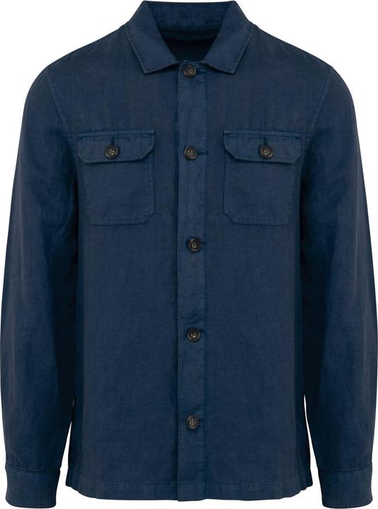 Spasso Ausgewaschene Leinen-Hemdjacke