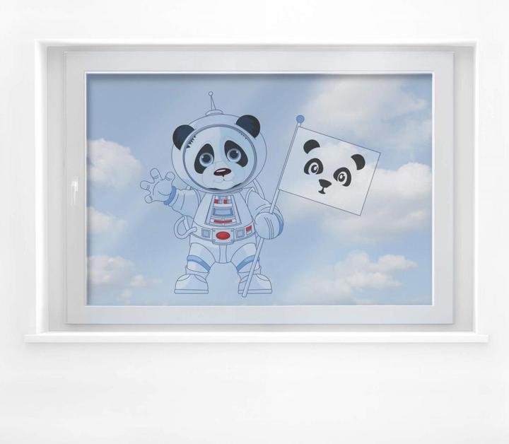 Produktbild Trenddeko Panda im All (100 x 100 cm)