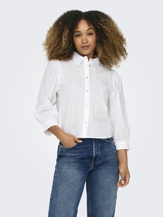 Immagine prodotto Only Colletto camicia Box fit Polsini con bottone Taglio manica voluminoso Camicia Camicia Camicia (L)