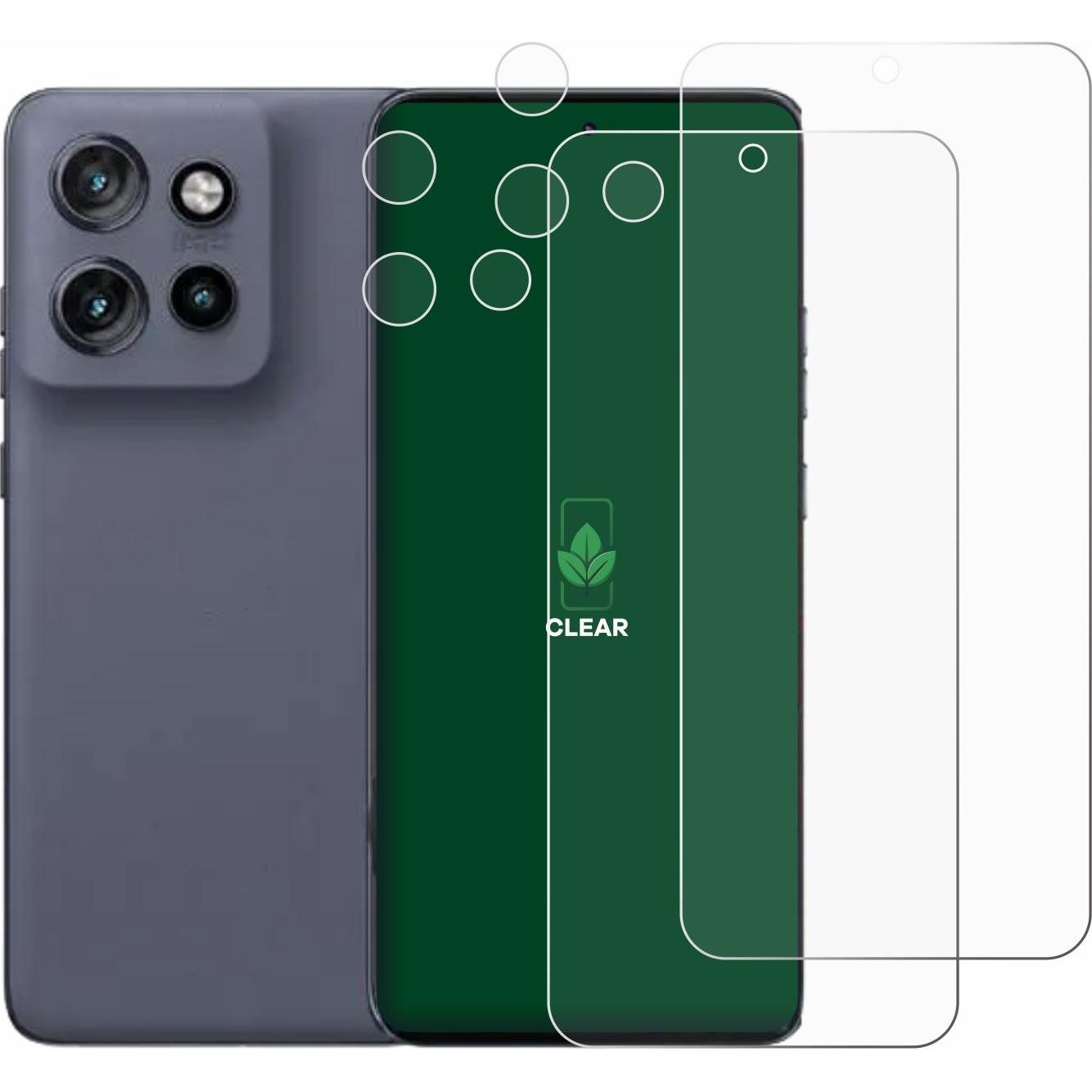 Thumbnail - ScreenLeaf Schutzfolie nachhaltiger Displayschutz Display Schutz Folie Klar Transparent (2 Stück, Motorola Edge 50), Sma...