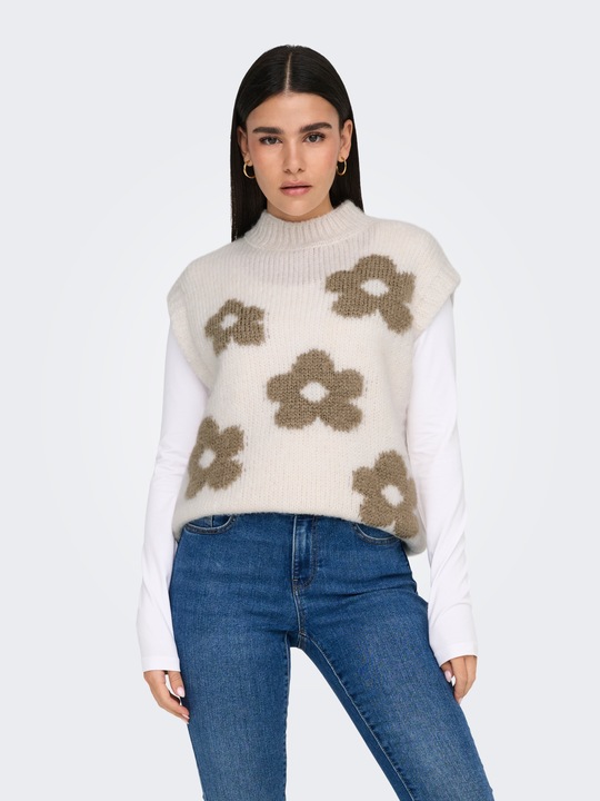 Immagine prodotto JdY Knit Fit Collo alto Polsini a coste Gilet in maglia Gilet in maglia (XXL)