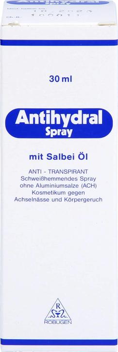 Image du produit Robugen Antihydral Spray avec huile de sauge anti-transpirant, solution de 30 ml (Spray, 30 ml)