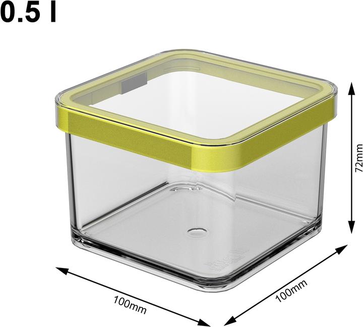 Image du produit Rotho Récipient à provisions Premium Loft 0.5 l, vert clair/transparent (0.50 l)