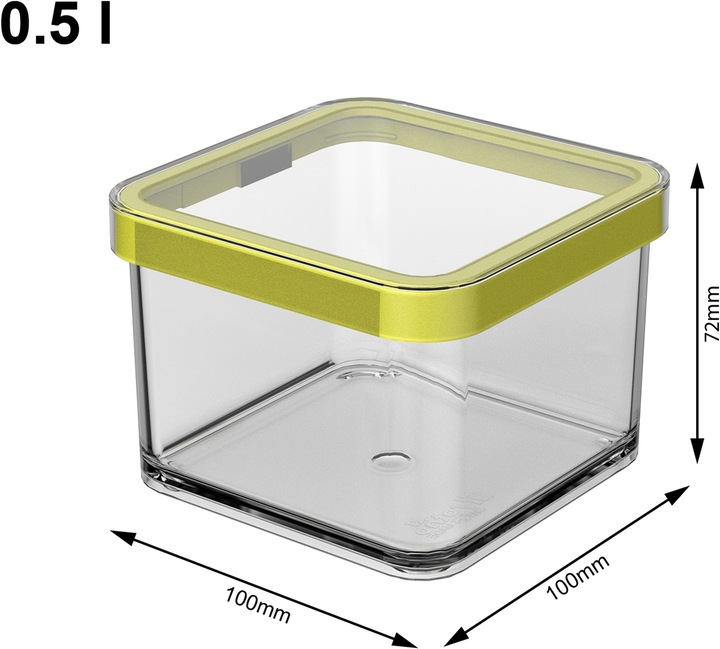 Image du produit Rotho Récipient à provisions Premium Loft 0.5 l, vert clair/transparent (0.50 l)