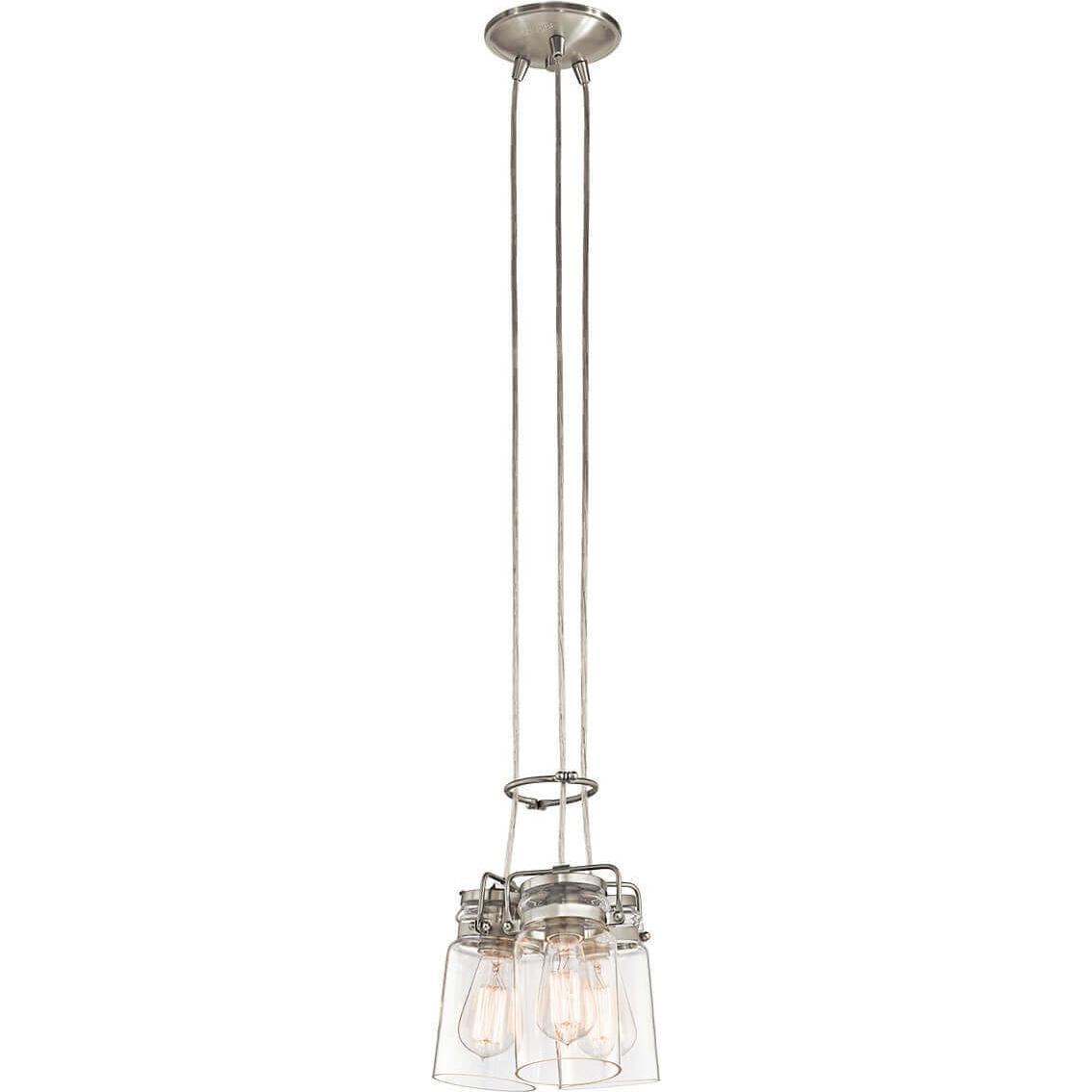 Elstead Lighting, Pendelleuchte, Brinley Hängeleuchte E27 3-fach Nickel gebürstet (E27)