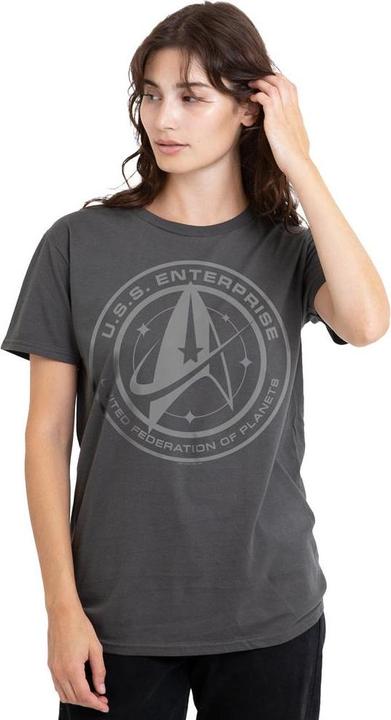 Actual product image Universal Textiles Unisex Adult Enterprise Crest T-Shirt (L)