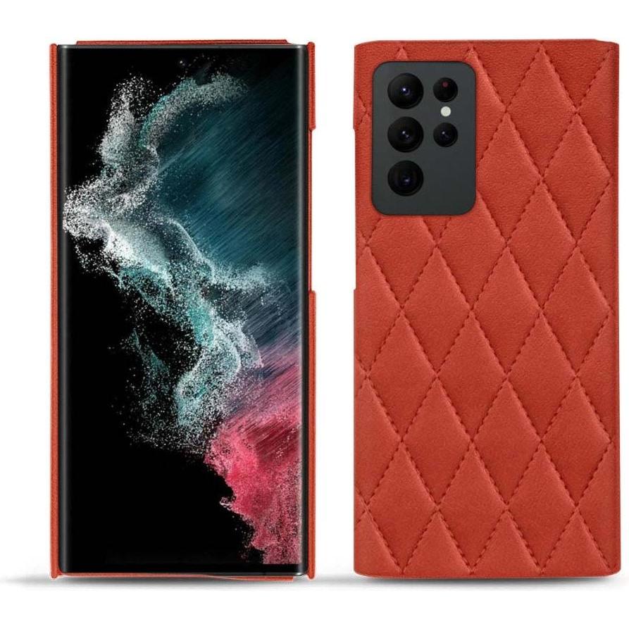 Thumbnail - Noreve Lederschutzhülle (Samsung Galaxy S22 Ultra), Smartphone Hülle, Orange