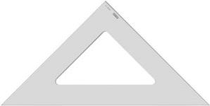 Image du produit Triangle à dessin, hypoténuse : 495 mm, 45 degrés (49.50 cm, Matières plastiques)
