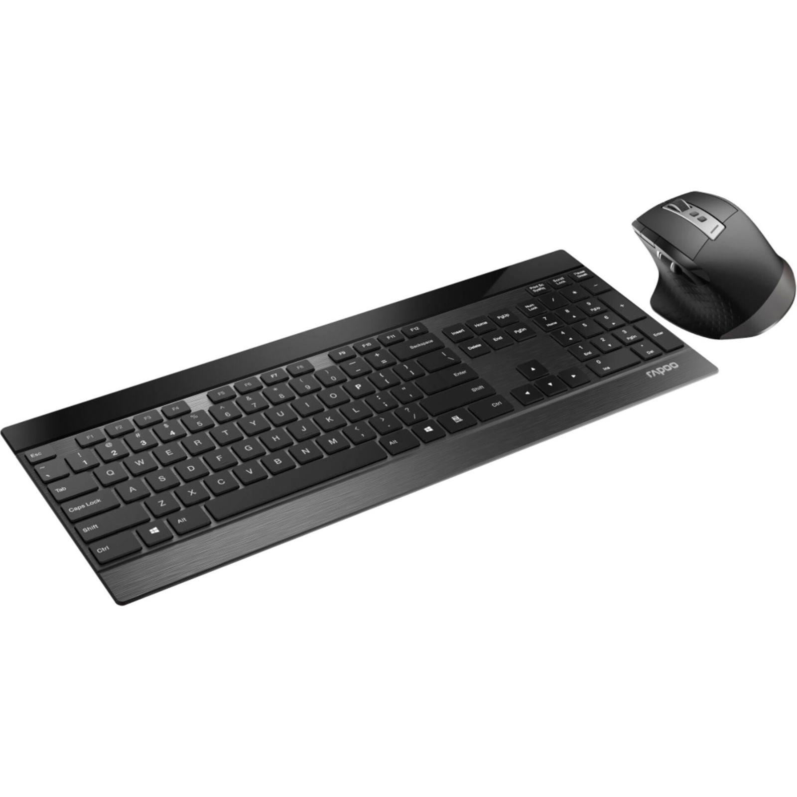 Thumbnail - Rapoo 9900M (DE, Kabellos), Tastatur, Schwarz