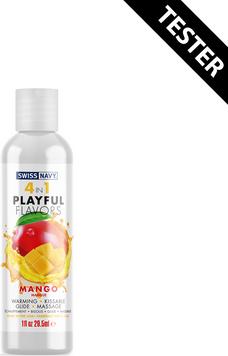 Swiss Navy 4 in 1 Lubricant with Mango Flavour - 1 fl oz / 30 ml - Tester (30 ml)
