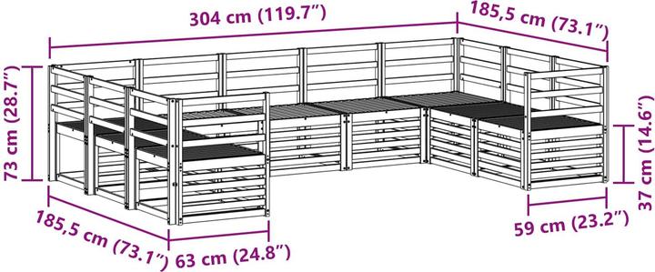 Produktbild vidaXL Outdoor-Sofa